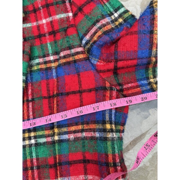Vtg Pendleton Virgin Wool Blazer Jacket Womens Red Plaid Made USA 10 M Holiday - Picture 5 of 9